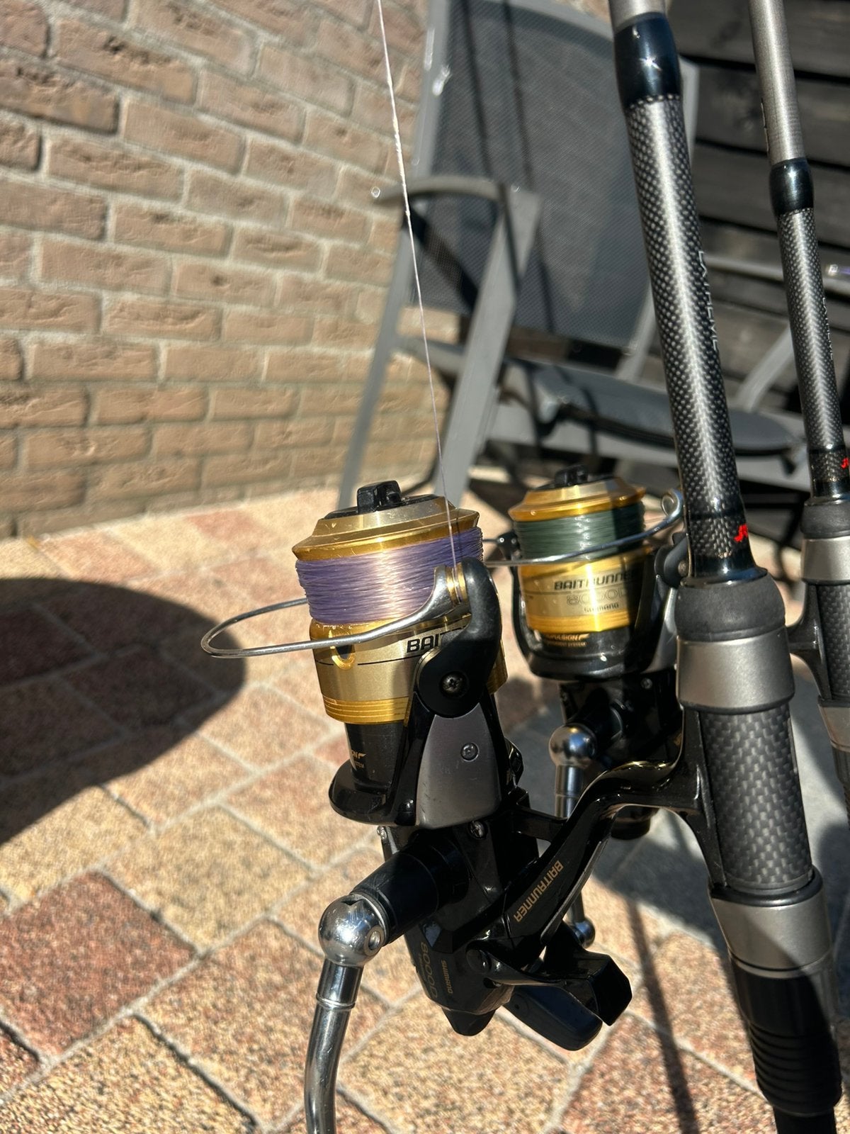 Shimano baitrunner 8000d vrijloopmolen, Ophalen of Verzenden, Zo goed als nieuw, Molen