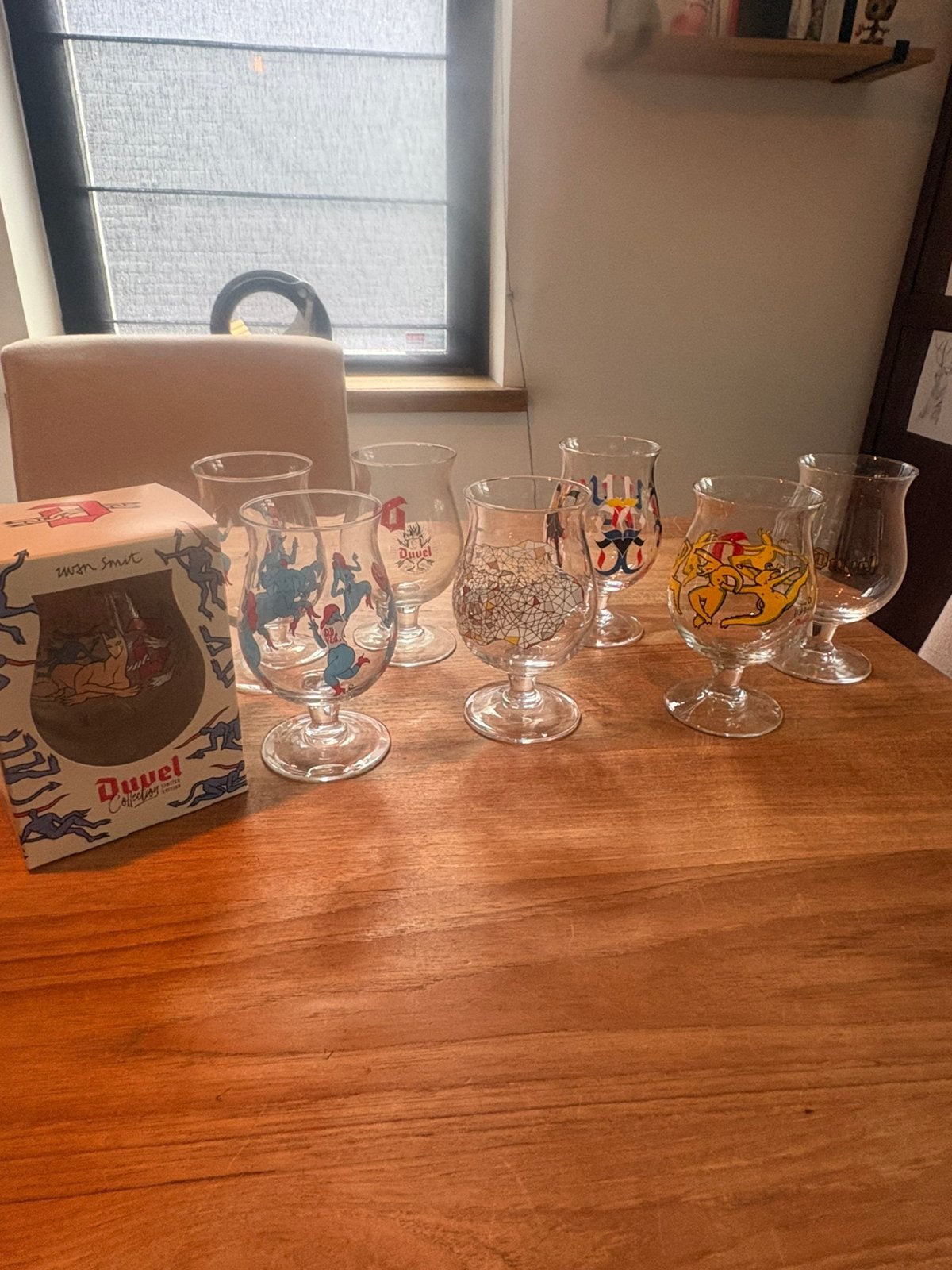 8 Duvel Glazen > Vintage > Collectors Items, Ophalen of Verzenden, Zo goed als nieuw