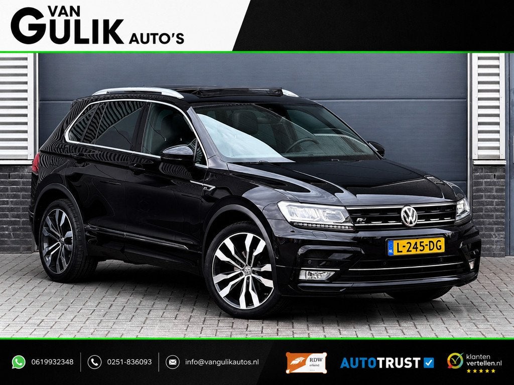 Volkswagen Tiguan 1.4 TSI 4Motion Highline | 3x R-Line | Pan, 4 cilinders, Leder en Stof, Zwart, Vierwielaandrijving