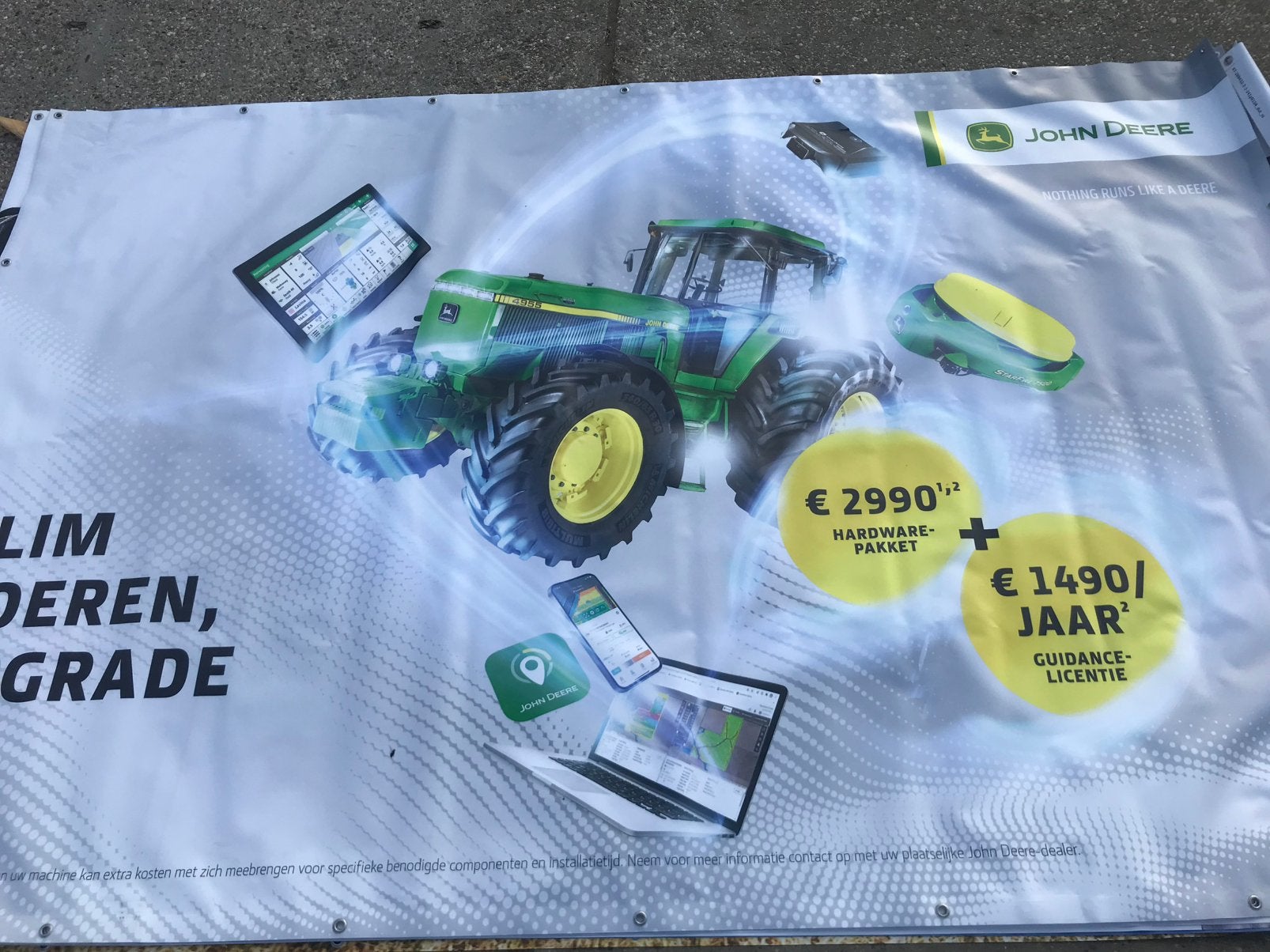 John Deere banner poster spandoek, Ophalen, Deurposter of groter, Rechthoekig Liggend, Nieuw