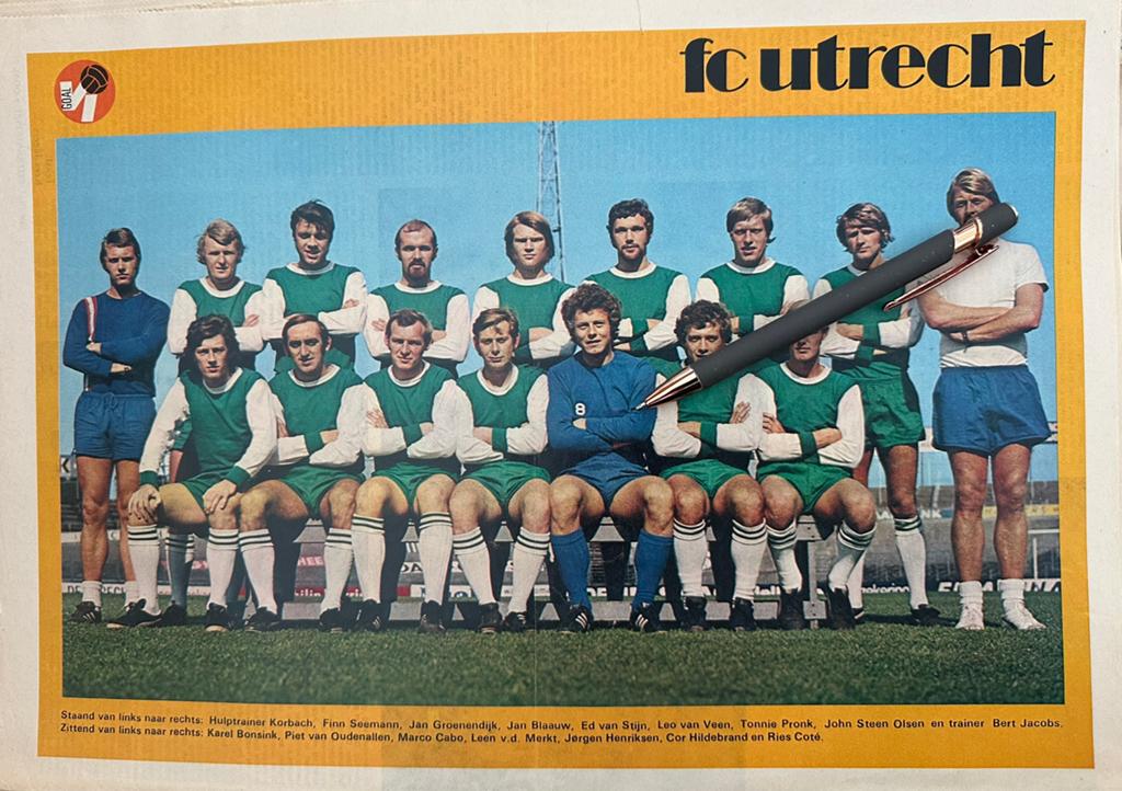 Poster FC Utrecht uit 1971!, Ophalen of Verzenden, Gebruikt, A1 t/m A3, Sport