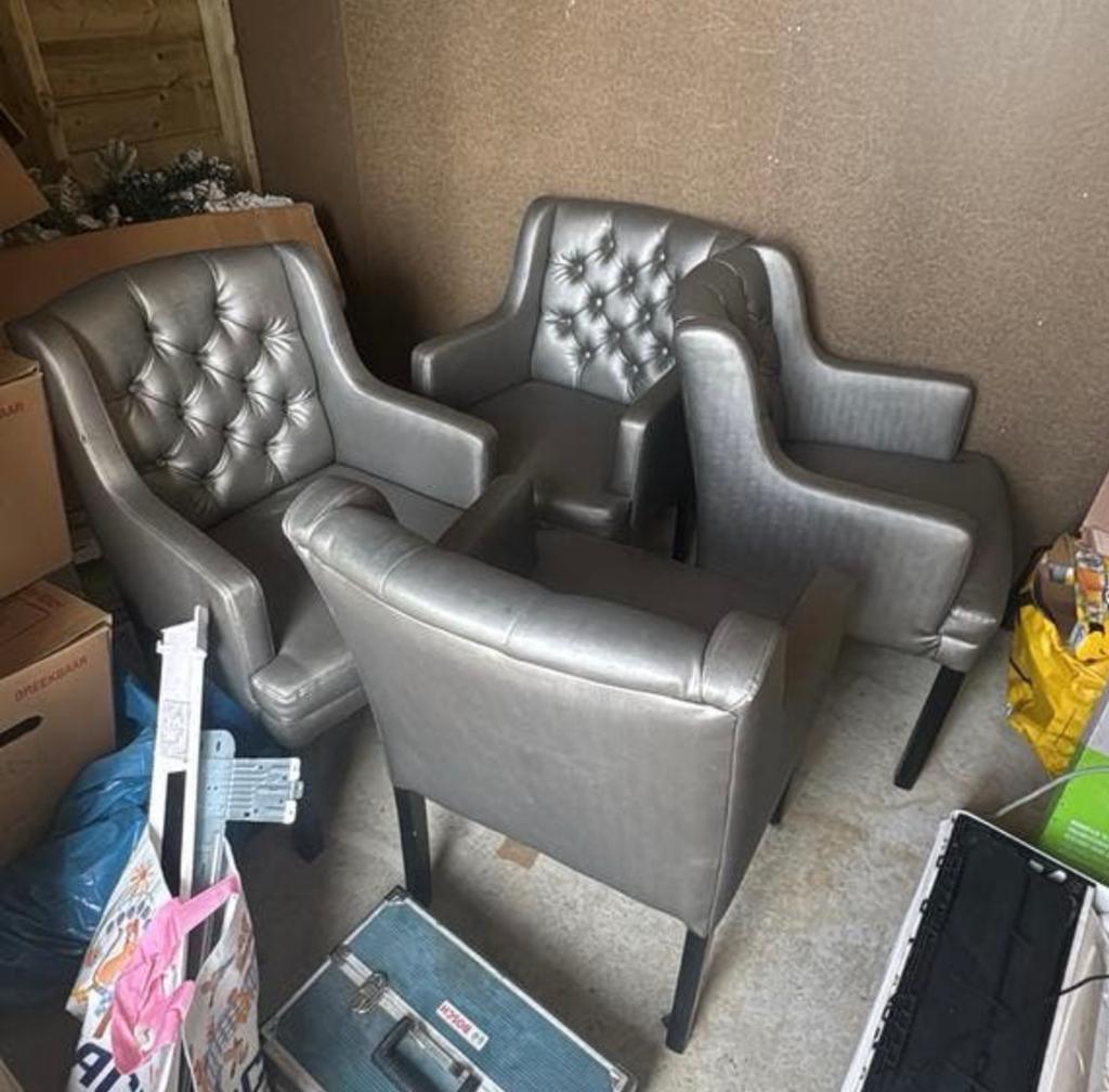 4 stoelen (Eric Kuster Style) opknapper, Ophalen, Zo goed als nieuw, 75 tot 100 cm