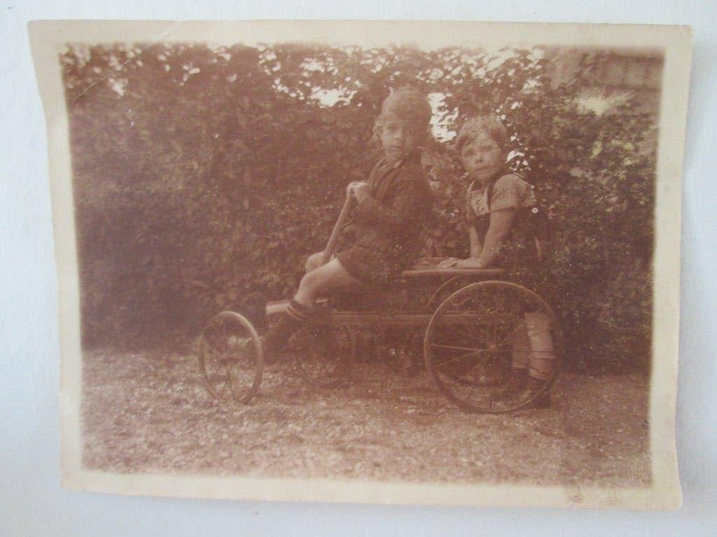 -Twee jongens Vliegende Hollander skelter kinderfiets fiets, Gebruikt, Foto, Ophalen of Verzenden, Voor 1940
