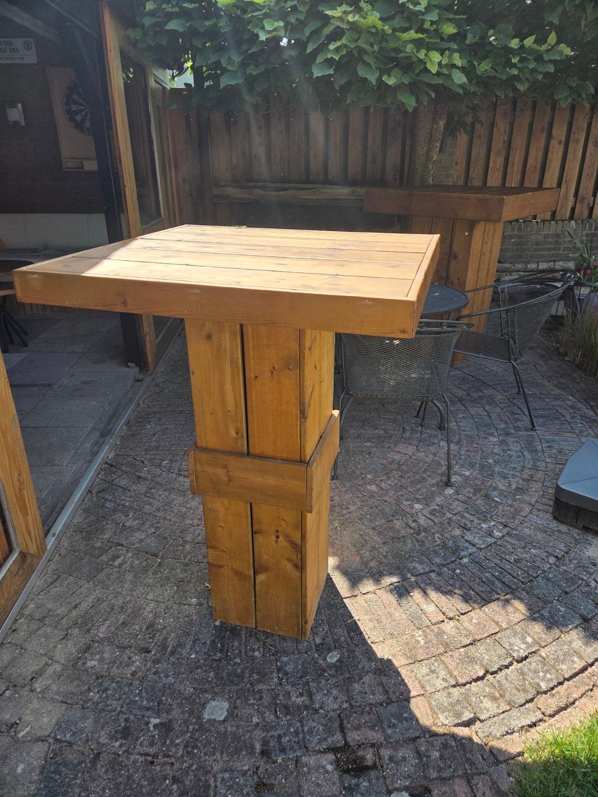 Handige statafel met afneembaar blad - 110x80x80 cm, Ophalen of Verzenden