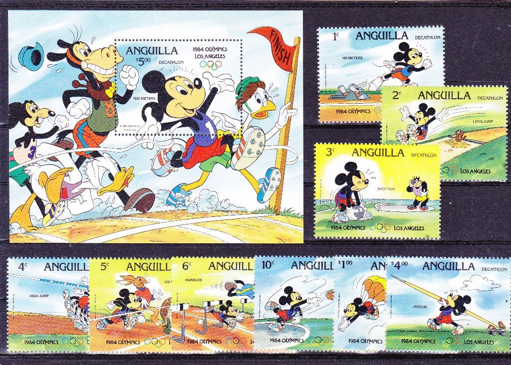 Disney Olympische Spelen Anguilla 1984 (654), Verzenden, Postfris, Sport