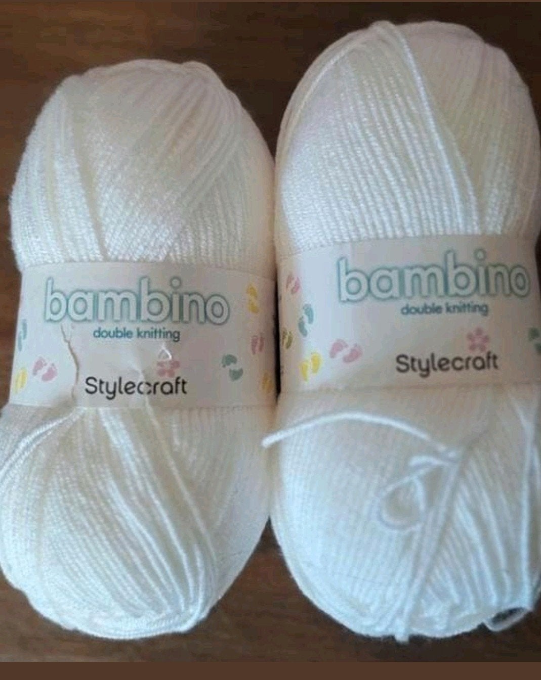 2 bollen Bambino Stylecr wit premium gacryl, Ophalen of Verzenden, Nieuw, Breien of Haken, Wol of Garen