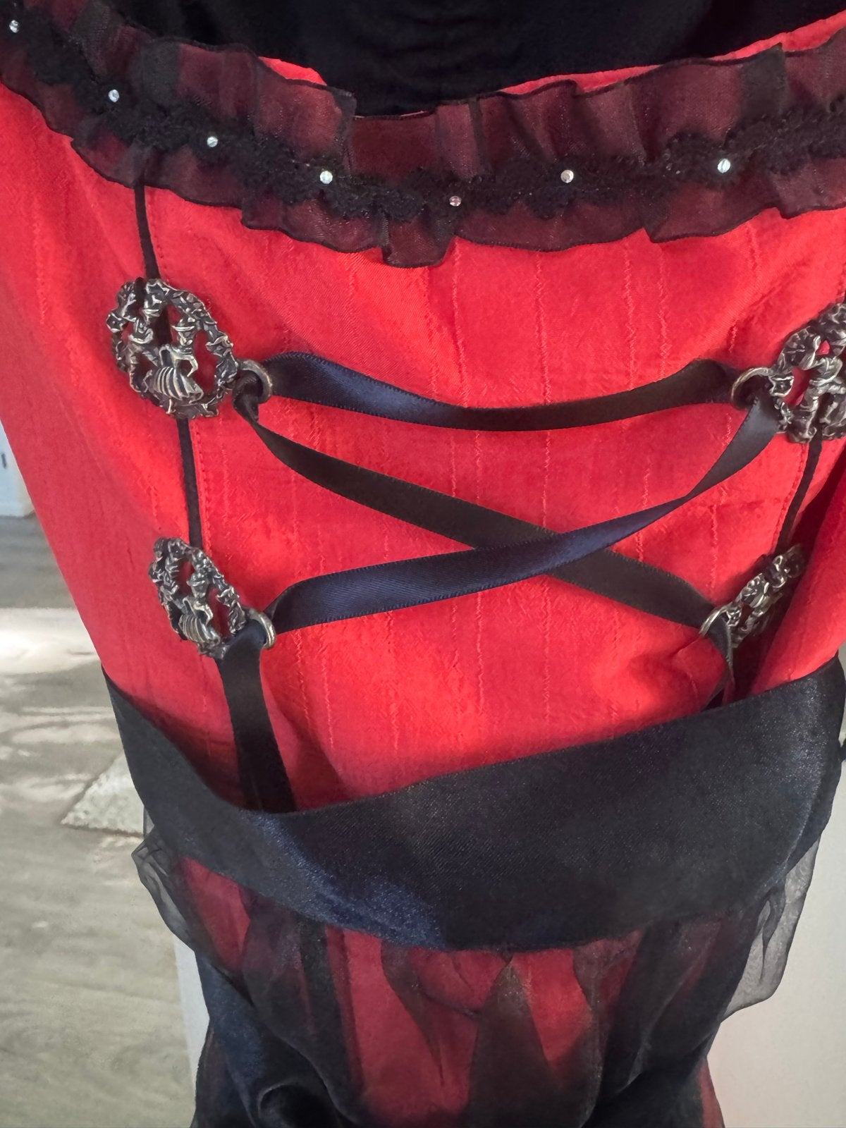 MondKini Moulin Rouge Dirndl Jurk 36/38 Kant & Pailletten, Overige typen, Ophalen of Verzenden, Zo goed als nieuw, Maat 36 (S)