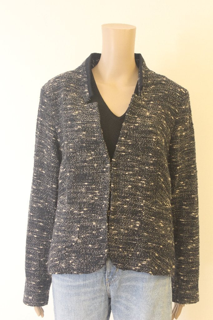 La Ligna Gevoerd Jasje - Donkerblauw Beige Maat 44, Blauw, ., Maat 42/44 (L), Ophalen of Verzenden