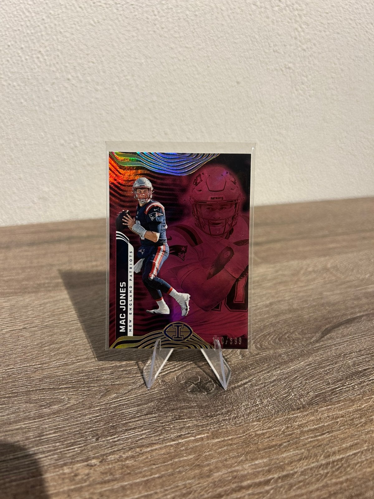 Mac Jones 2022 Panini Illusions Football #67 Purple /399, Ophalen of Verzenden, Zo goed als nieuw, Buitenlandse clubs, Poster, Plaatje of Sticker