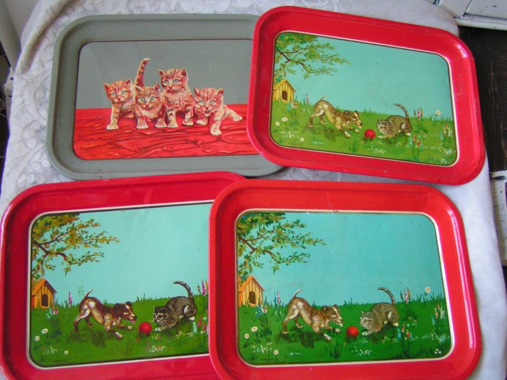 4 dienbladen nr YY 1255 ger chez, Antiek en Kunst, Verzenden