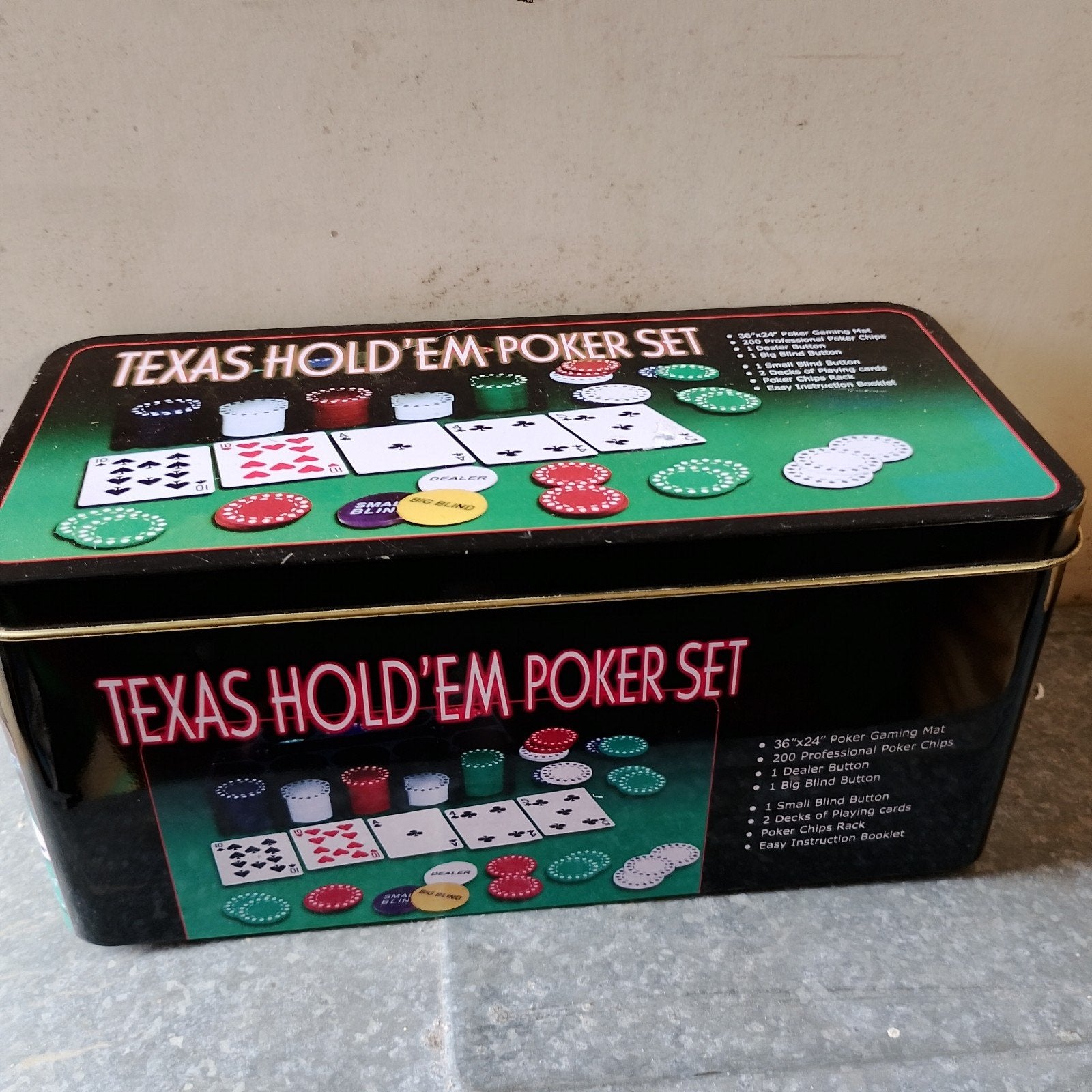 poker set in blik, Verzamelen, Ophalen, Zo goed als nieuw, Overige