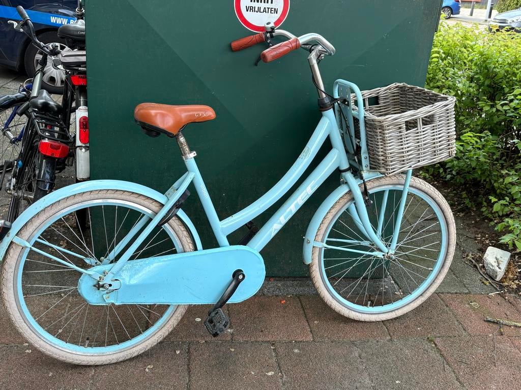 Altec Stadsfiets Meisjesfiets- Lichtblauw met Mand, Ophalen, Gebruikt, 24 inch
