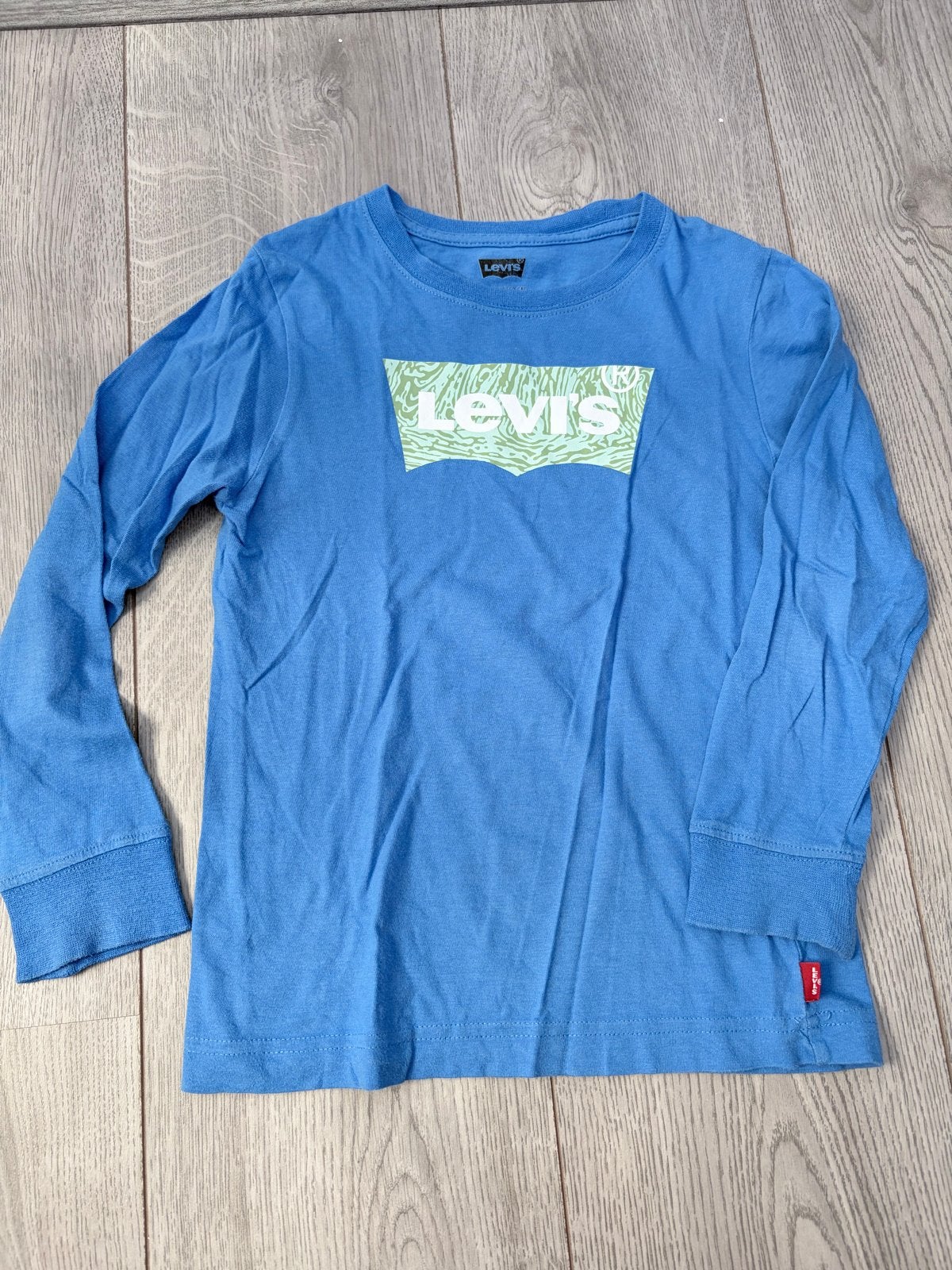 Levi's Longsleeve Blauw - Maat 116 (6A), Kinderen en Baby's, Ophalen of Verzenden, Gebruikt, Jongen, Shirt of Longsleeve