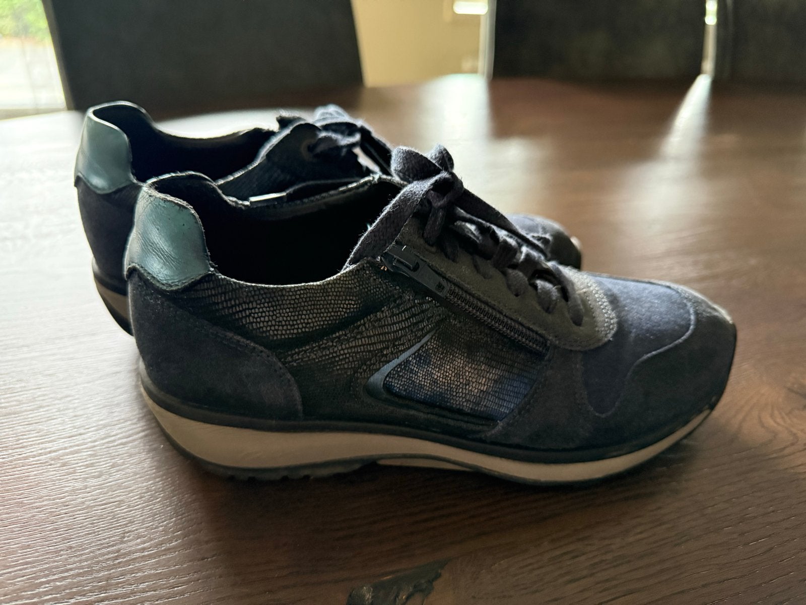 Donkerblauwe Xsensible Stretchwalker schoenen mt 39 G, Kleding | Dames, Ophalen of Verzenden, Zo goed als nieuw, Blauw, Sneakers of Gympen