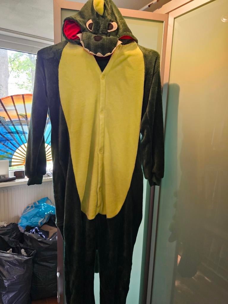 Superleuke Draak Onesie - Maat S, Carnaval, Ophalen of Verzenden, Zo goed als nieuw, Kleding