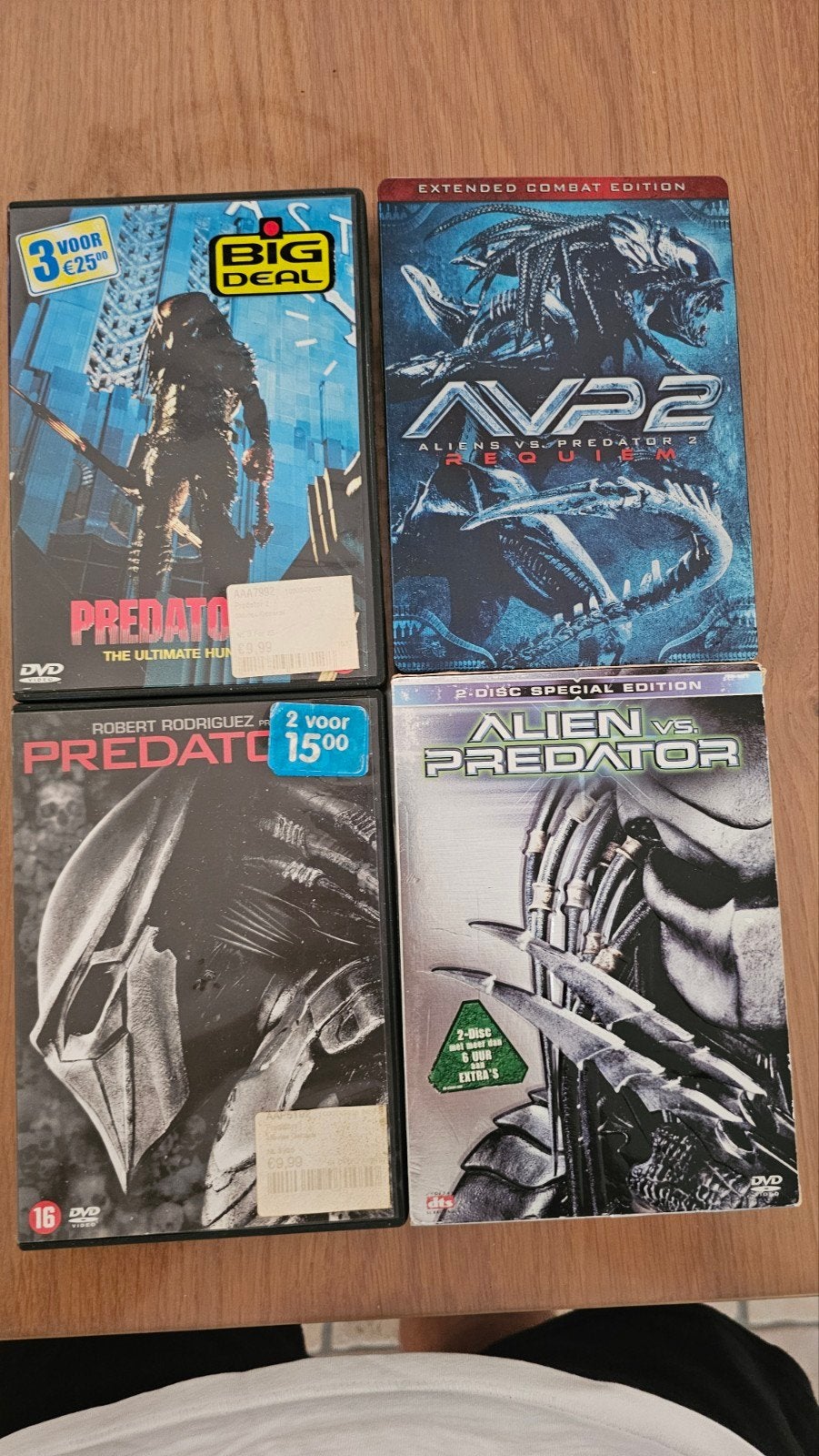 Predator & Alien vs. Predator DVD Collectie (4 films), Cd's en Dvd's, Dvd's | Thrillers en Misdaad, Gebruikt, Actiethriller, Extra's