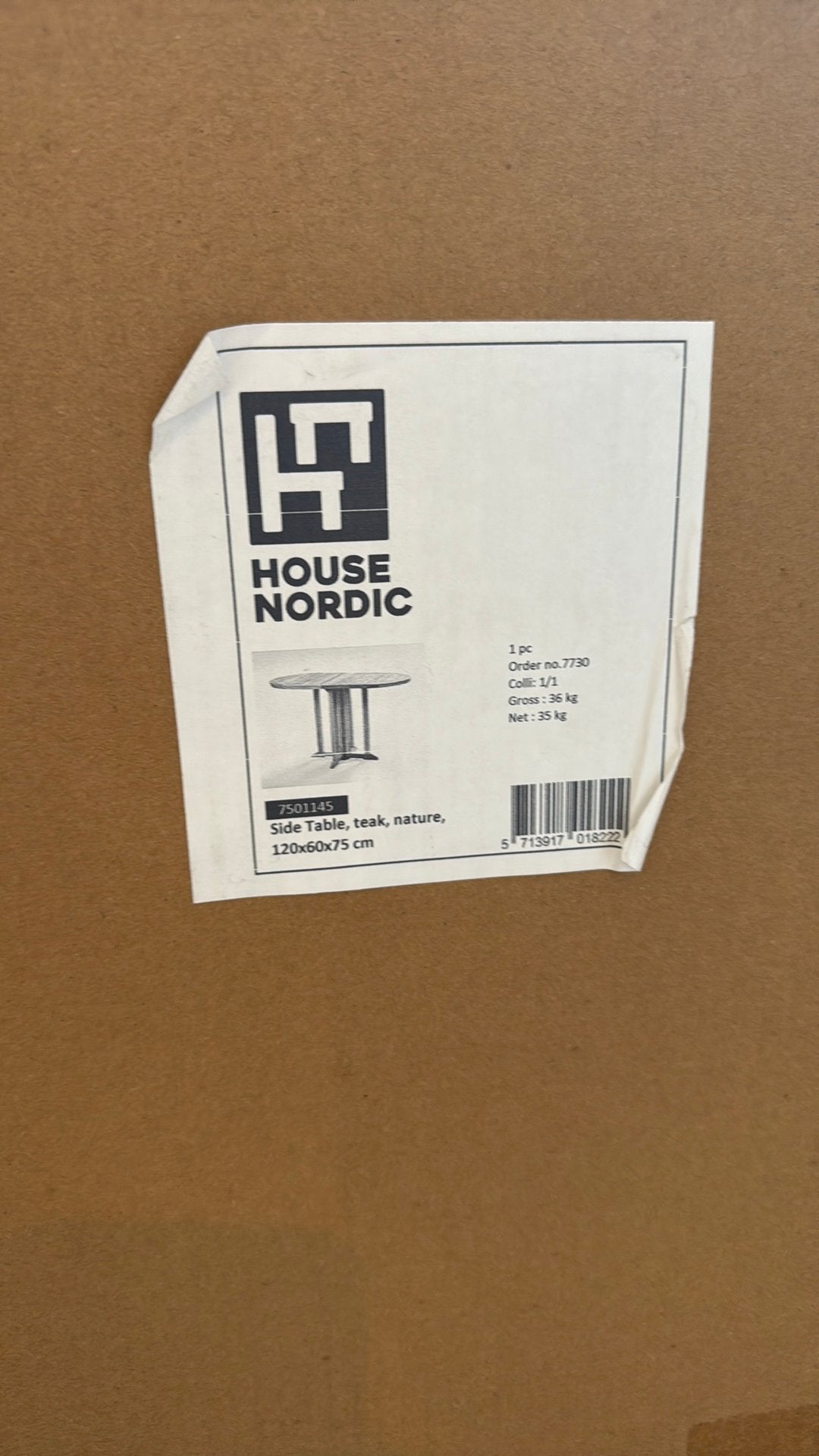 Side table house of nordic, Huis en Inrichting, Ophalen, 100 tot 150 cm, Nieuw, Ovaal