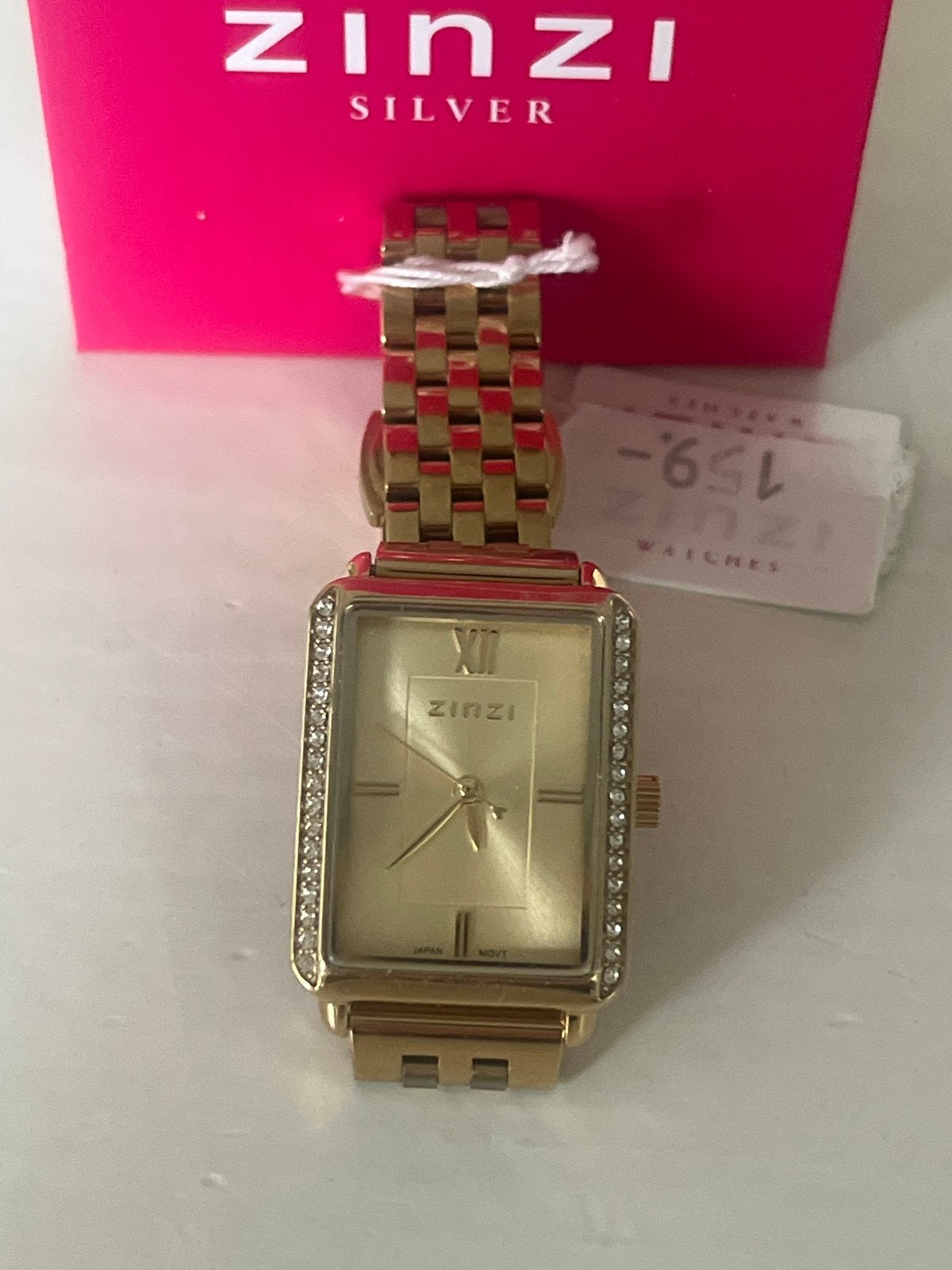Zinzi ZIW2310 Gouden Horloge met Strass - Nieuw, Sieraden, Tassen en Uiterlijk, Overige merken, Staal, Polshorloge, Nieuw