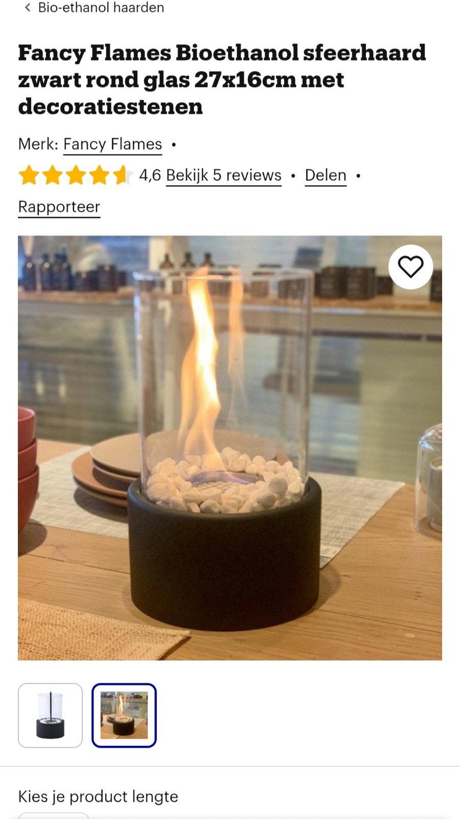 Bioethanol haard, Ophalen, Nieuw