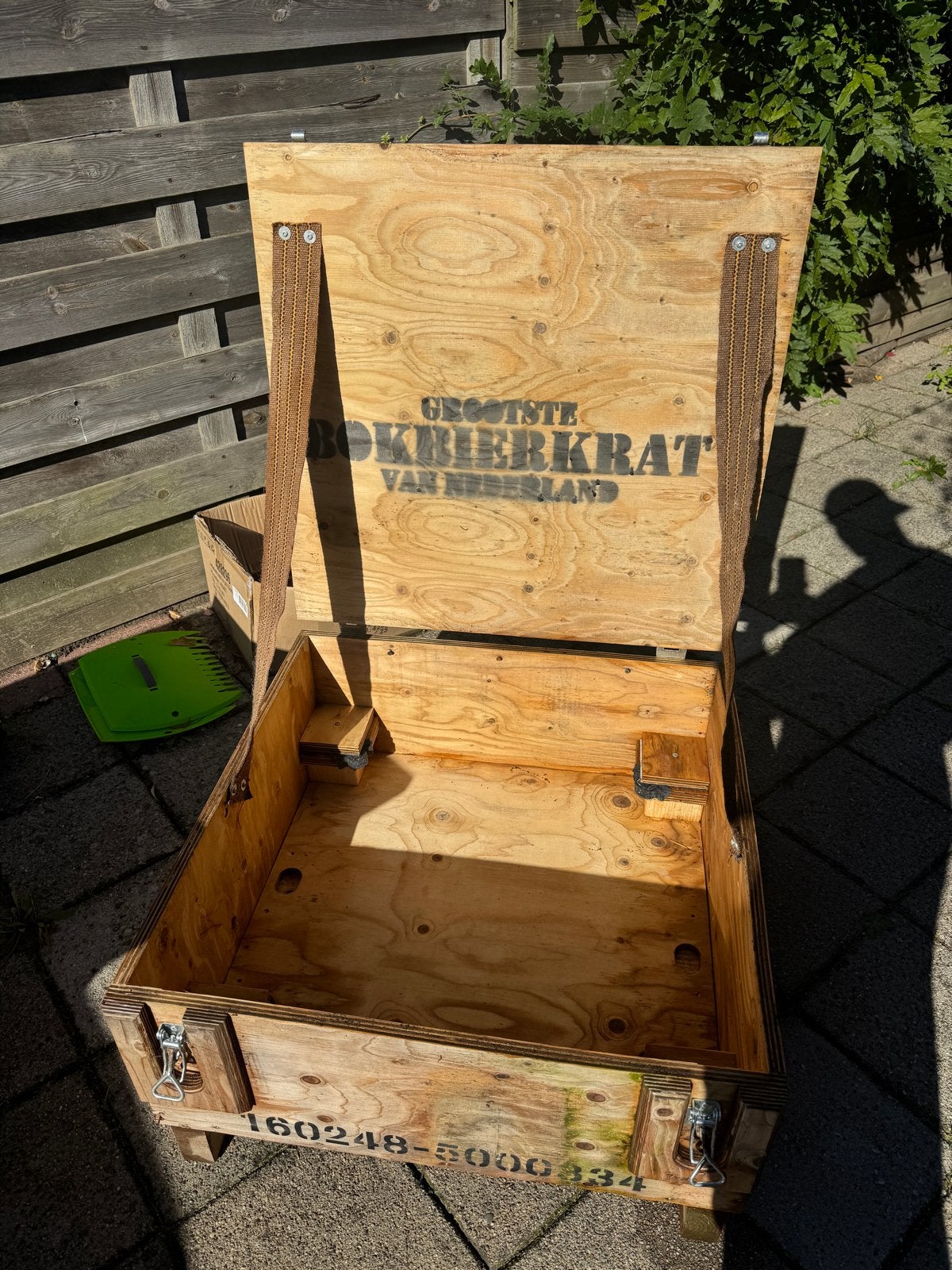 Grootste Bokbierkrat van Nederland - Houten Opbergkist, Huis en Inrichting, Ophalen, 50 – 75, Gebruikt, 50 tot 100 cm