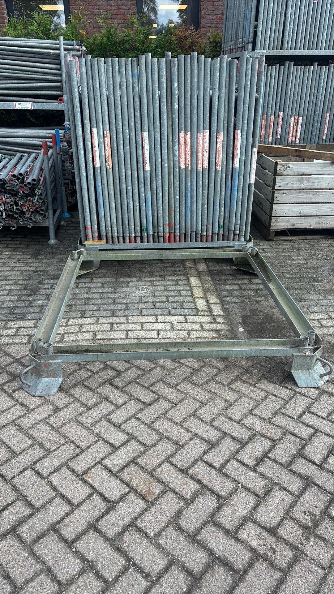 Opslagbok voor H-Jukken / H-Bokken - Bok voor 61 stuks - 1x, Doe-het-zelf en Verbouw, Ophalen, Gebruikt, Gevelsteiger, Minder dan 2 meter