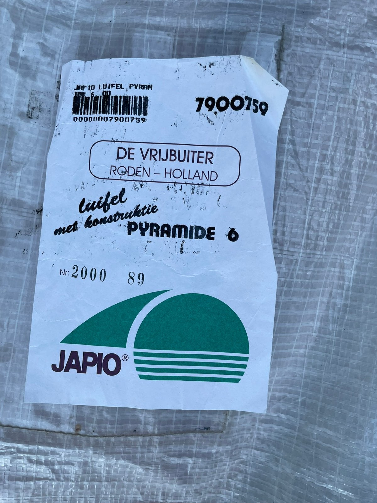 Vrijbuiter Sperwer 6 persoons pyramidetent met keukenuitbouw, Ophalen, Zo goed als nieuw, Tot en met 6
