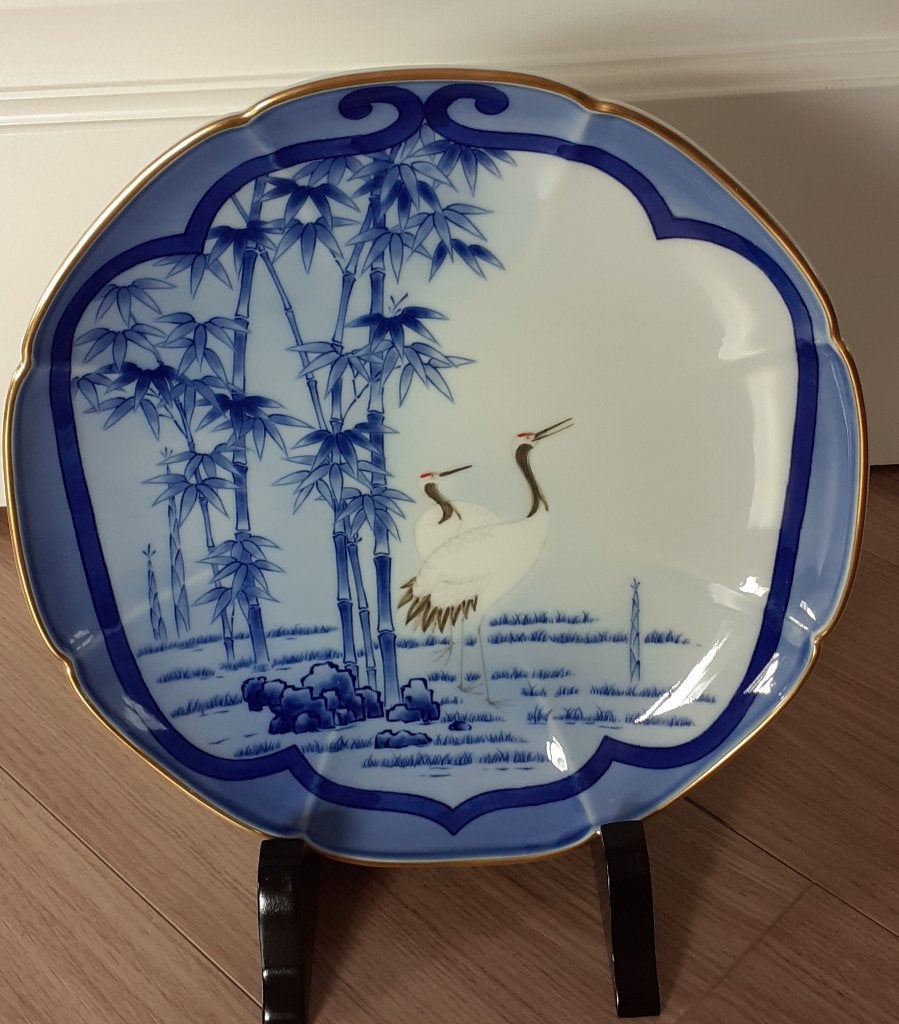 Arita porcelaine - Bord met vogels, Antiek en Kunst, Antiek | Porselein, Ophalen of Verzenden