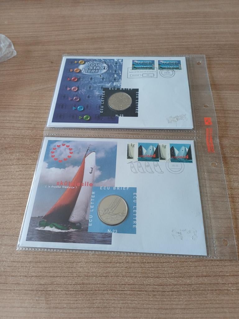 ECU brieven nr. 23 en 25, Ophalen of Verzenden, 1970 tot heden, Overige typen