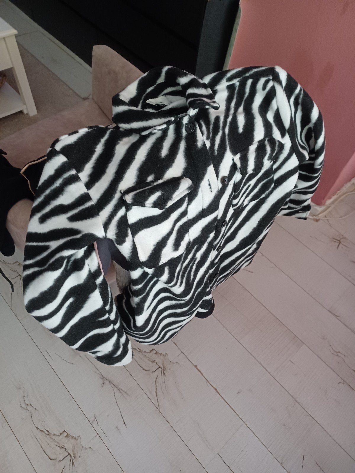 Shoeby Zebra Print Overhemd Jasje - Zo goed als nieuw, Maat 38/40 (M), Zwart, Ophalen of Verzenden, Zo goed als nieuw