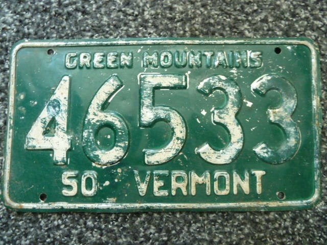 Kentekenplaat licenseplate Vermont 50 Green Mountains USA, Verzenden, Gebruikt, Auto's