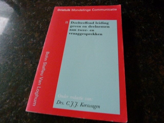 Drieluik mondelinge communicatie II / C J J Korswagen, Zo goed als nieuw, Korswagen, Alpha, HBO