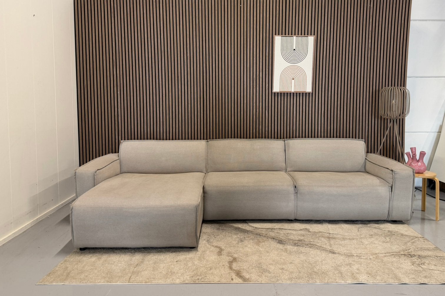 Umix - Brooklyn - Hoekbank - Creme / Beige, Ophalen of Verzenden, Gebruikt, 150 cm of meer, Vierpersoons of meer