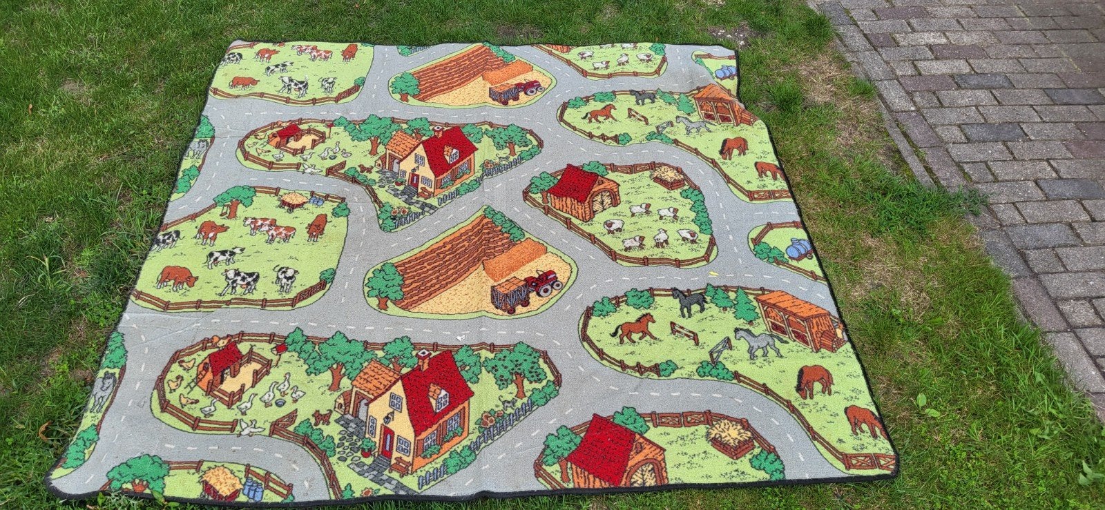 Groot Speelkleed Boerderij 2x2m, Ophalen of Verzenden, Gebruikt