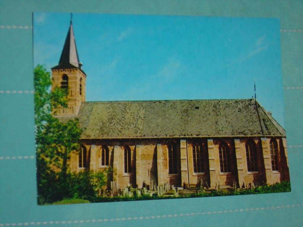 8) Kleuren ansichtkaart Kerk Anjum, Ophalen of Verzenden, 1980 tot heden, Ongelopen, Friesland