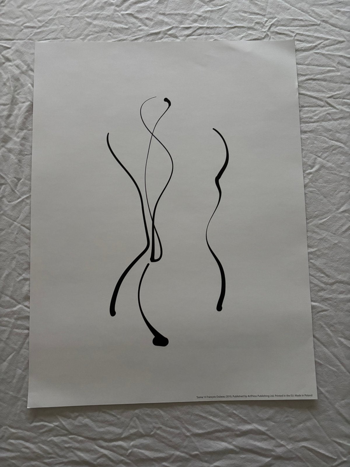 François Dubeau: ‘Soma’  Elegante Line-Art Poster (2010), Minder dan 50 cm, Ophalen of Verzenden, Zo goed als nieuw, Foto of Poster