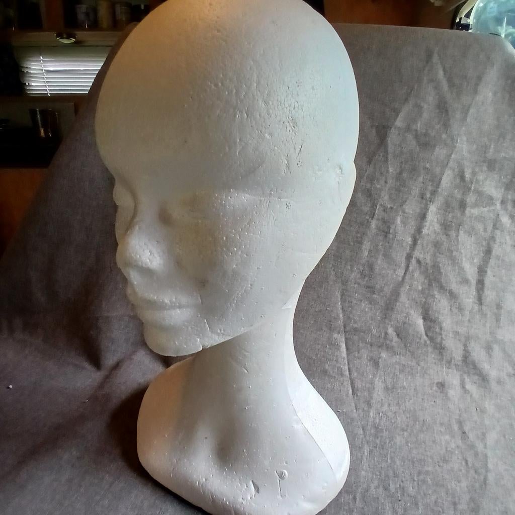 Mannequin kop, hoofd paskop, pashoofd, piepschuim, Ophalen of Verzenden