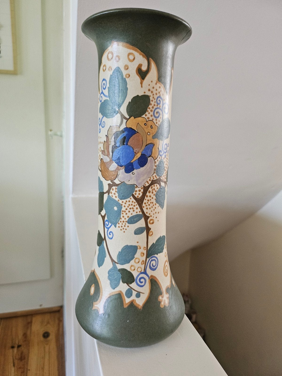 Arnhemse vaas, decor Flora, art nouveau, Antiek en Kunst, Antiek | Vazen, Ophalen of Verzenden