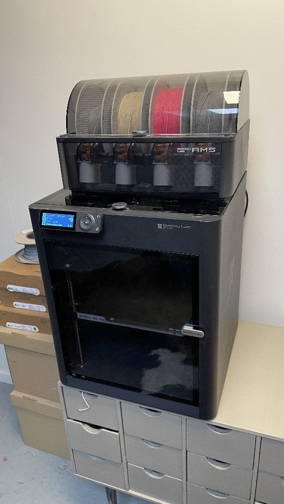 Bambu Lab P1S met AMS, Computers en Software, 3D Printers, Ophalen, Ingebouwde Wi-Fi, Bambu labs, Zo goed als nieuw