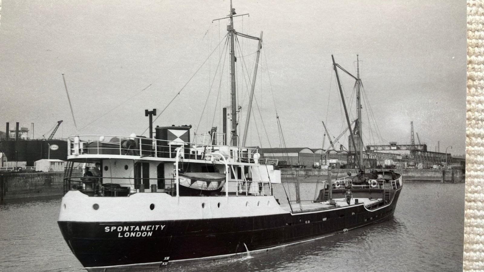 ex REMMERT   1949 als SPONTANEITY    Everard, Verzamelen, Scheepvaart, Zo goed als nieuw, Kaart, Foto of Prent, Ophalen of Verzenden