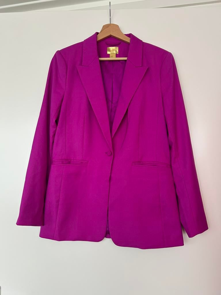 Paars/Roze H&M Blazer maat 38, Maat 38/40 (M), Paars, Ophalen of Verzenden, Jasje
