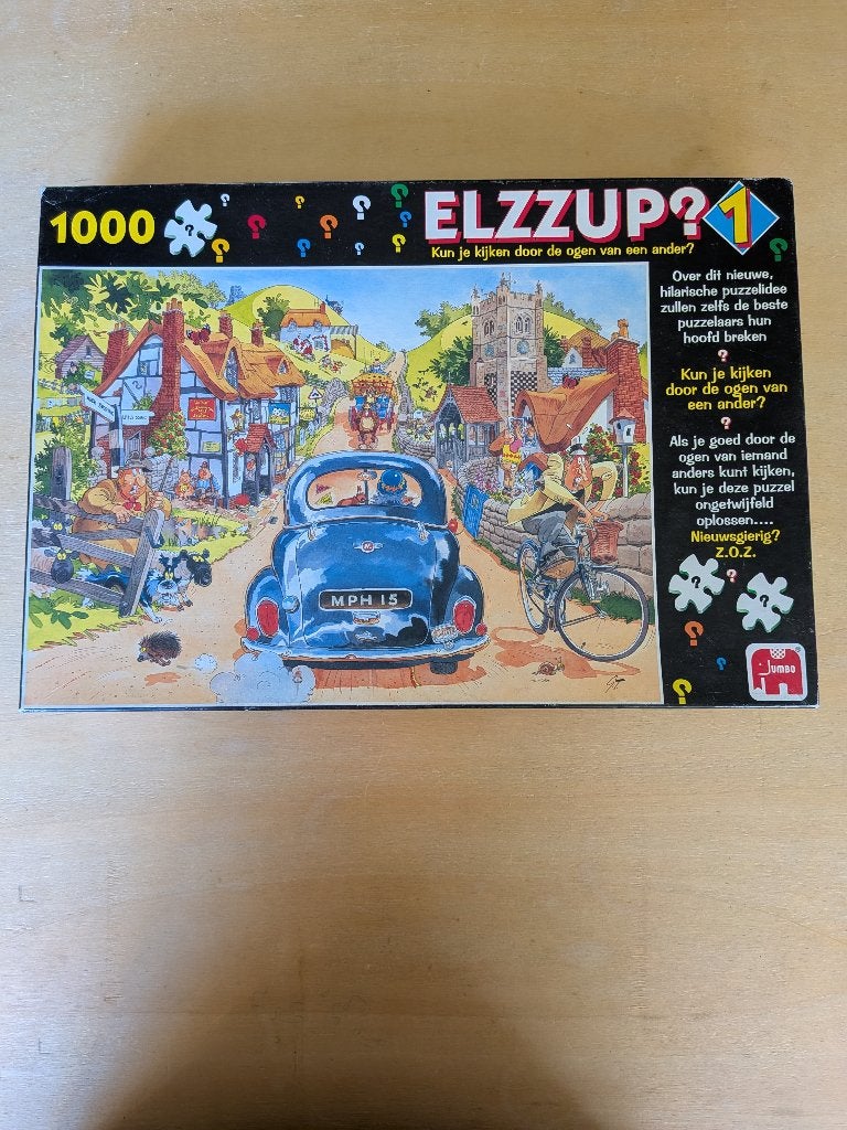 ELZZUP? PUZZEL, Ophalen of Verzenden, 500 t/m 1500 stukjes, Gebruikt, Legpuzzel