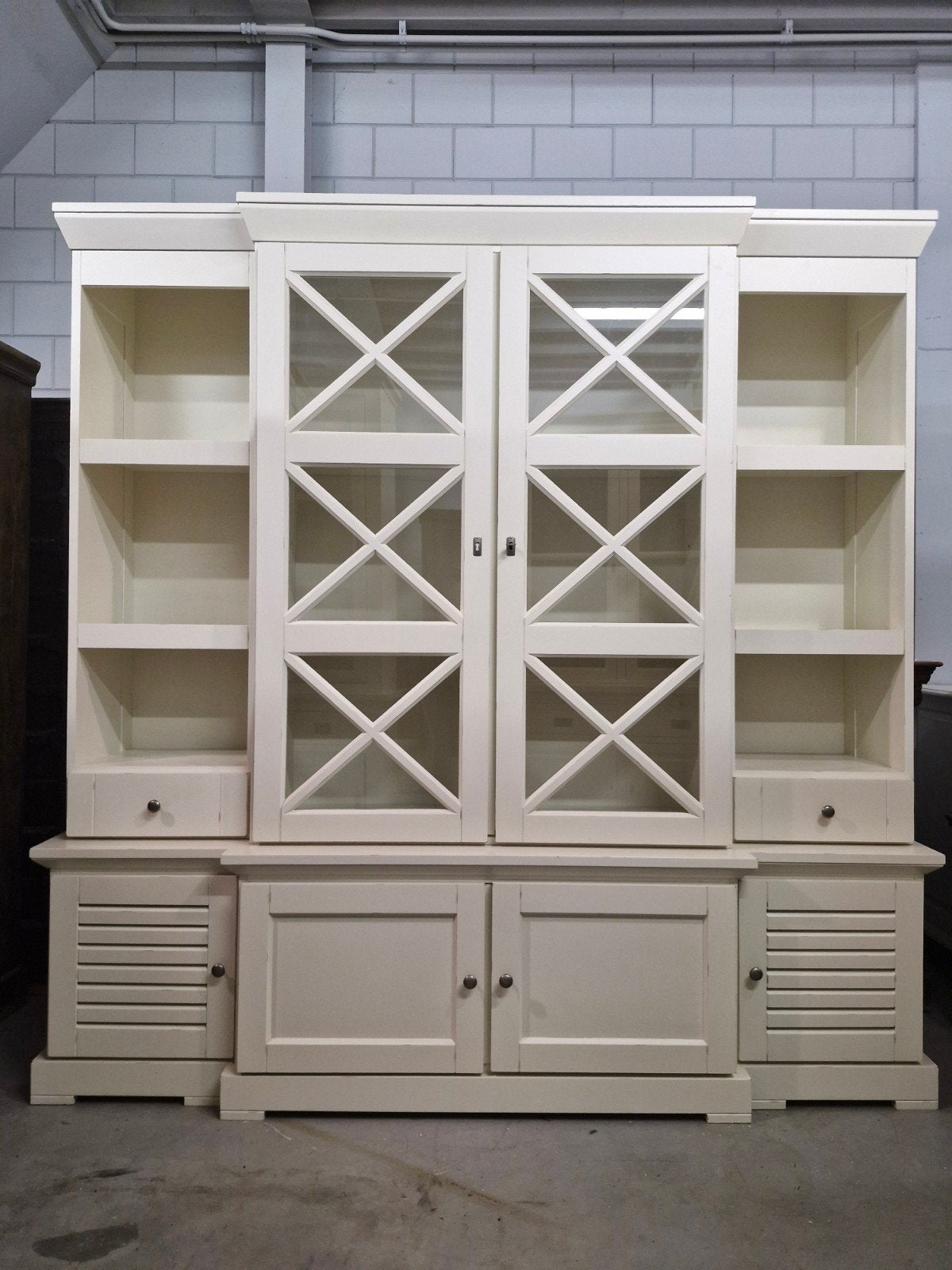 Mooie buffetkast 4-delig, Huis en Inrichting, Kasten | Buffetkasten, Ophalen, 25 tot 50 cm, 200 cm of meer