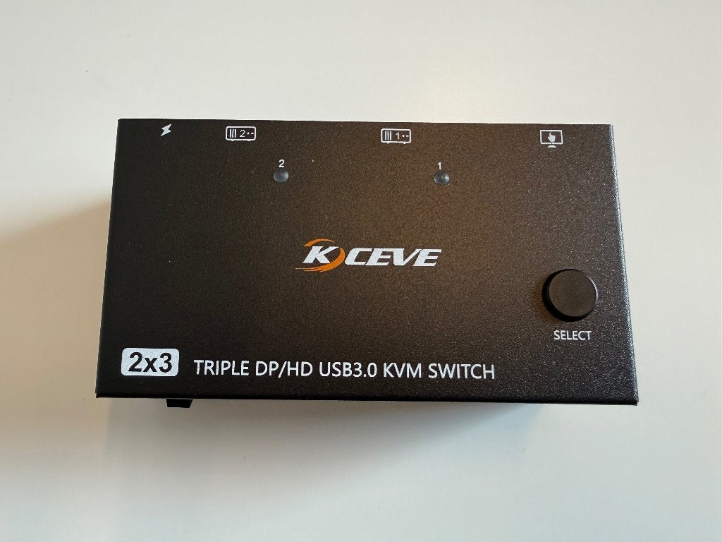 KCeve 3 Monitor KVM Switch (2 PC, 3 Monitoren) 8K/4K USB 3, Computers en Software, Dockingstations, Ophalen of Verzenden, Nieuw