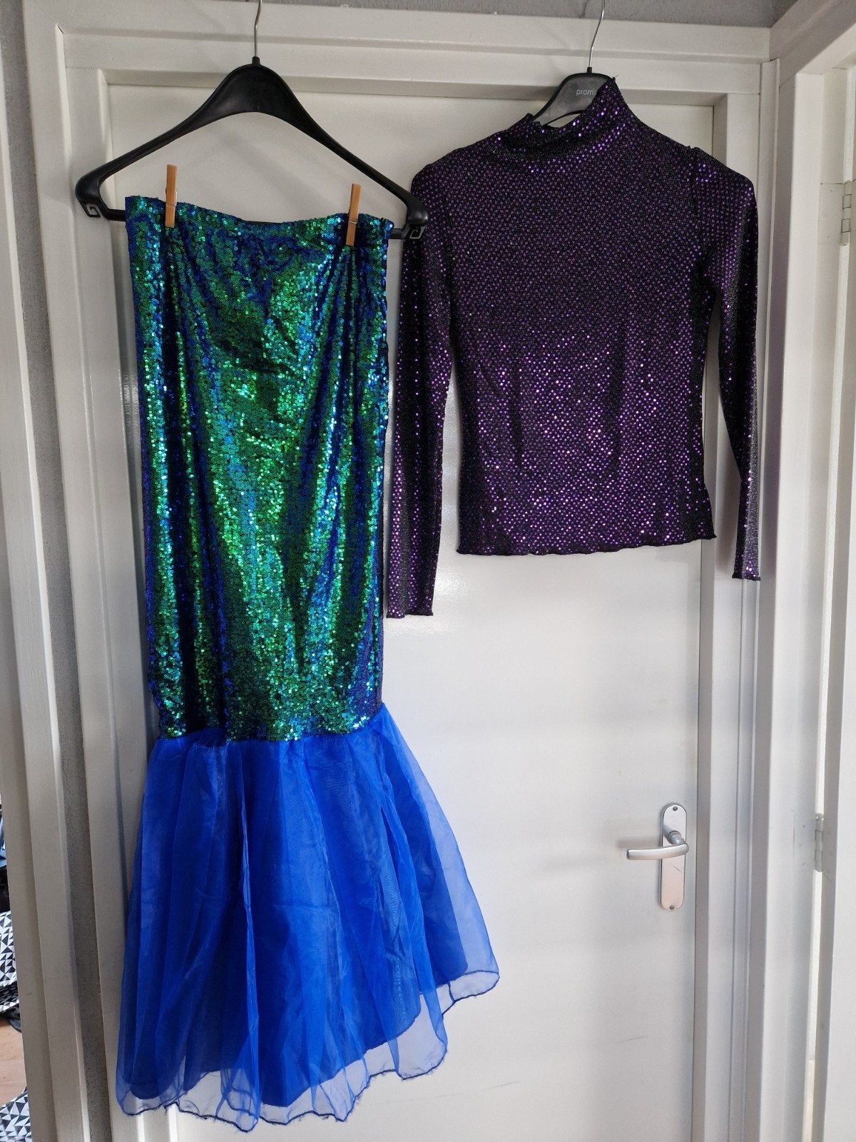 Zeemeerminstaart Maat L - Glitter Kostuum, Carnaval, Maat 42/44 (L), Ophalen of Verzenden, Zo goed als nieuw