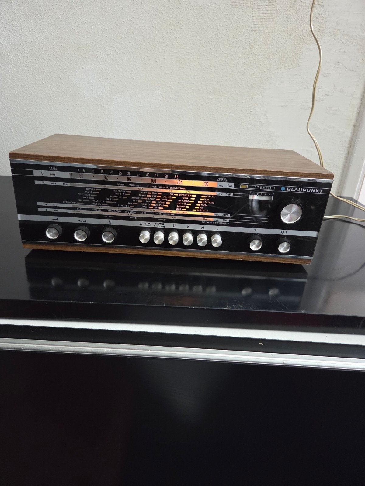 Blaupunkt Nizza Radio Jaren '70 - Schaalverlichting werkt!, Ophalen of Verzenden, Gebruikt, Radio