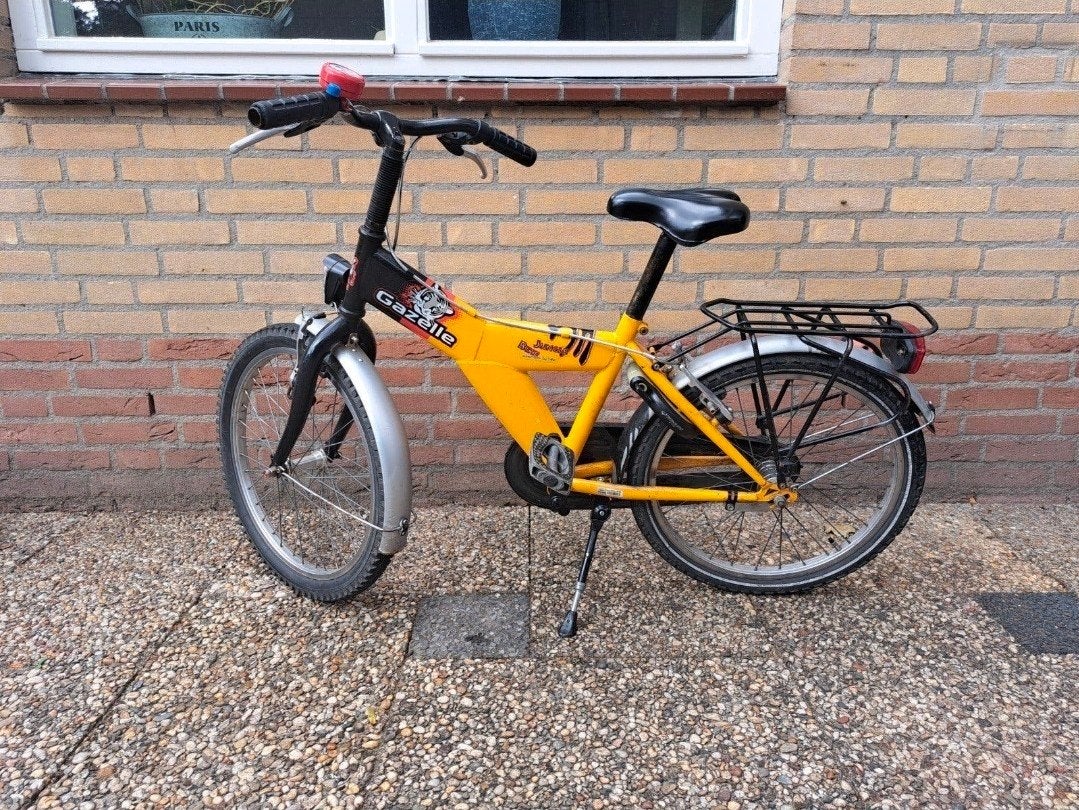 Gazelle kinderfiets - Geel/Zwart - 20 inch, Ophalen, Terugtraprem, Gazelle, 16 tot 20 inch