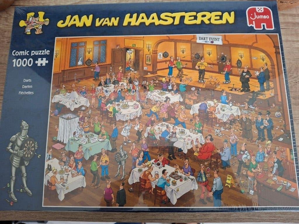 Jan van Haasteren Darts, Ophalen, 500 t/m 1500 stukjes, Zo goed als nieuw, Legpuzzel
