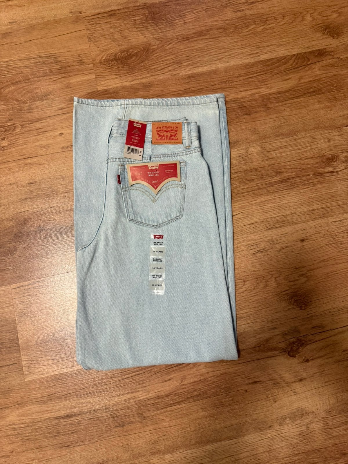 Levis Baggy Wide Leg 16, Verzenden, Nieuw, Overige maten, Blauw