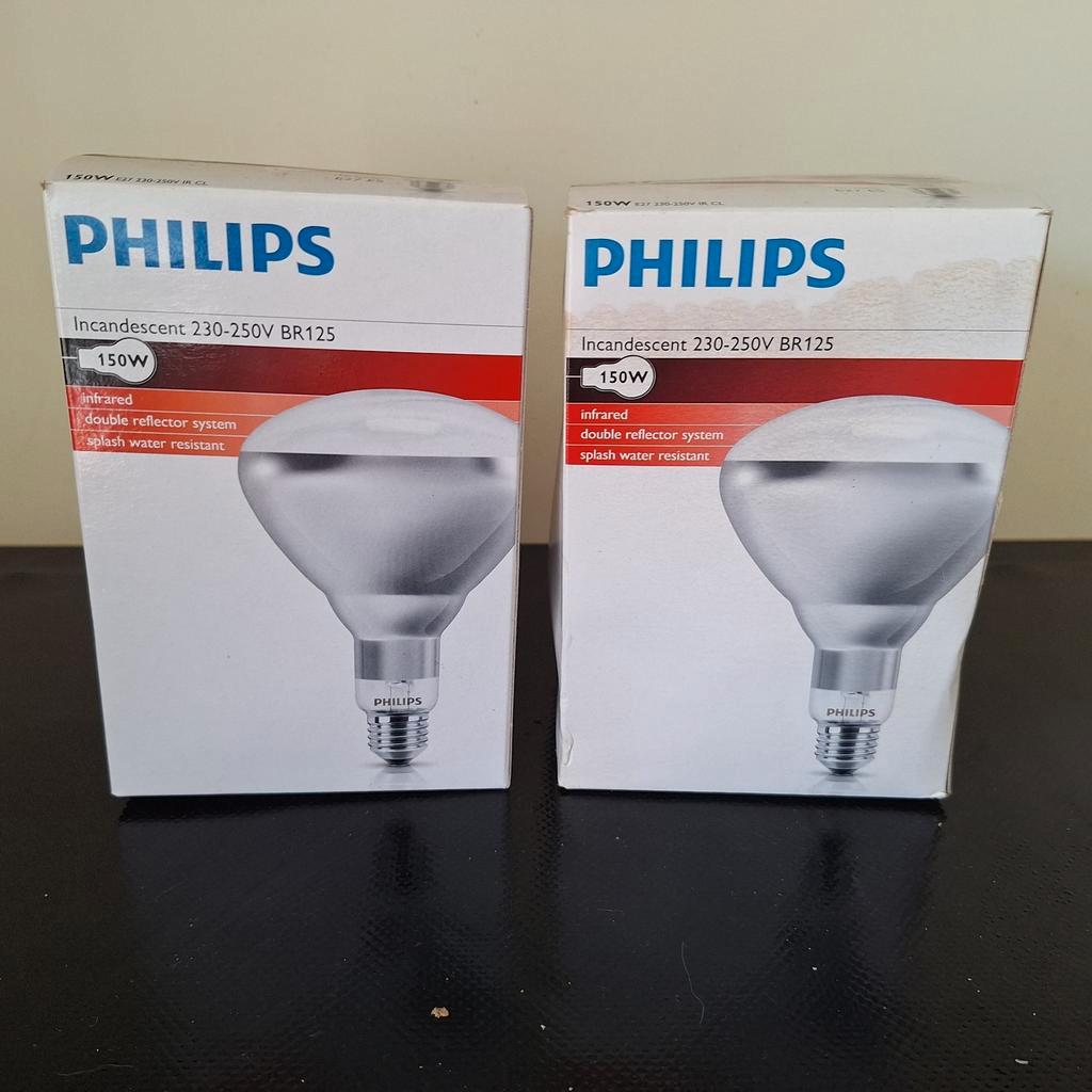 2x Philips rode warmtelamp, Ophalen of Verzenden, Zo goed als nieuw