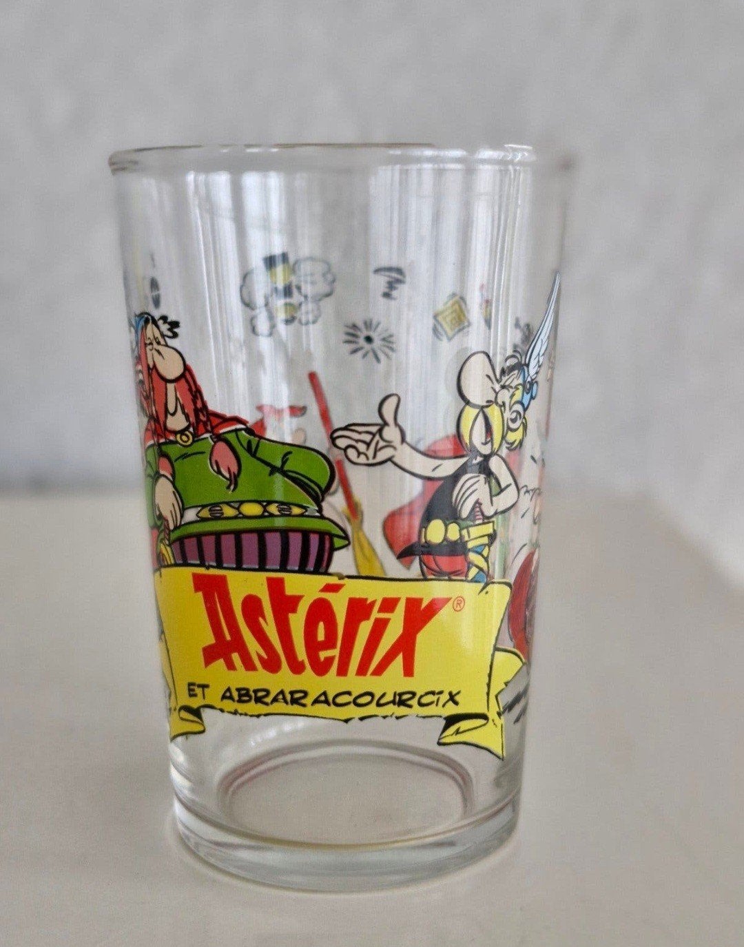 Vintage Asterix en Obelix glas - Amora 2000, Verzamelen, Ophalen of Verzenden, Zo goed als nieuw